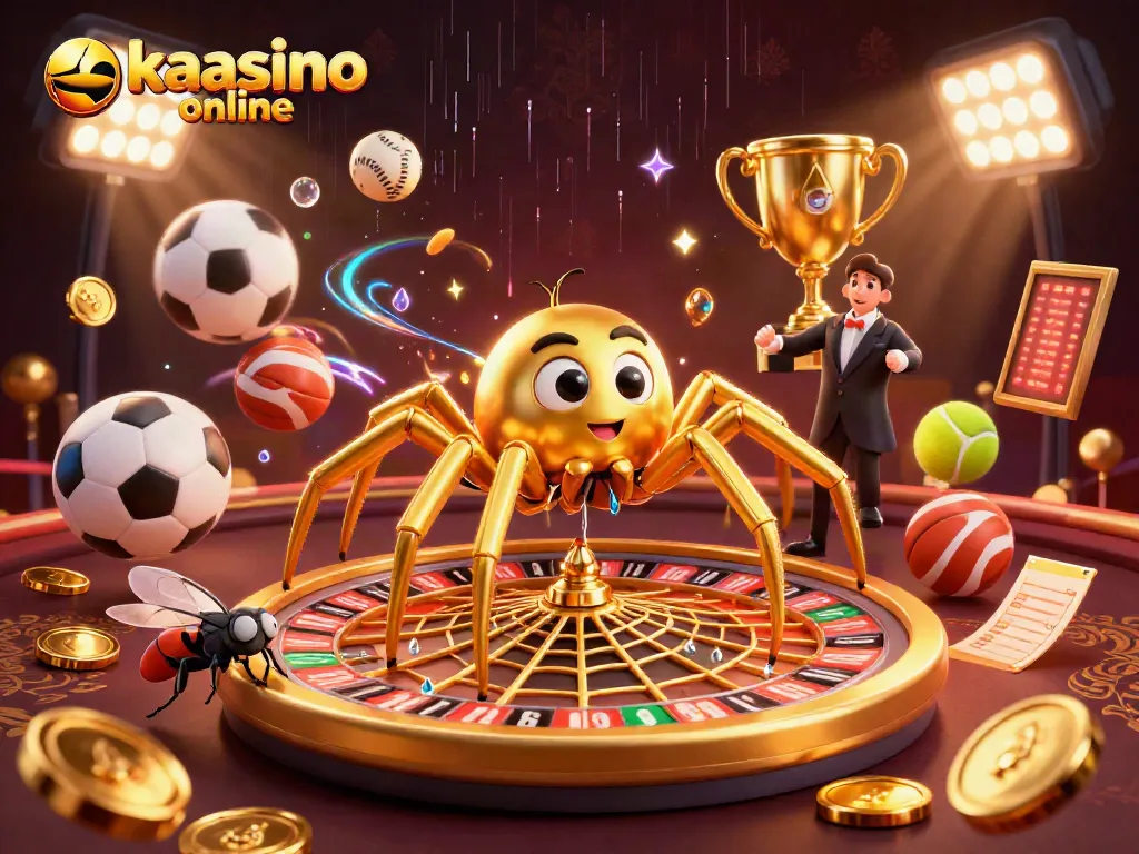 Experience the thrill of kaasino online with a dynamic gaming scene featuring animated characters and sports elements.