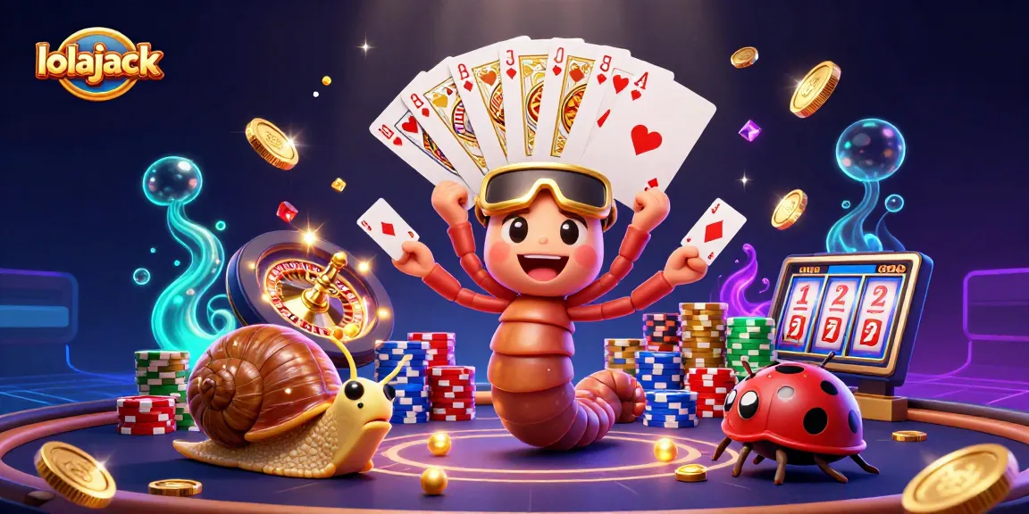 Experience thrilling gameplay at Lolajack Casino with unique characters and vibrant casino elements.